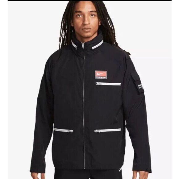 Nike Other - NWT Nike NSW Trend lightweight Jacket Coat Black Men’s XL Grand Prix Hooded